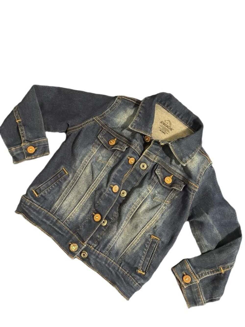 Jordache Toddler Girl's Distressed Denim Jean Jacket Size 4T